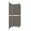 VidaXL 3-Panel Room Divider Anthracite 59.1 in.x86.6 in. Fabric - 4 of 4