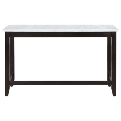 Toby Rectangular Black and White Marble Top Counter Height Table