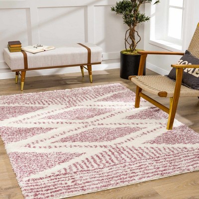 Hauteloom Trunding Plush Area Rug in Pink