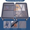 28"/24"/20" Luggage, Lightweight Suitcase with USB Port, Faux Leather Handle, Lockable Spinner Wheels 4Q -ModernLuxe - 3 of 4