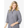 Woman Within Plus Size Perfect Three Quarter Sleeve Shirt - 4 of 4