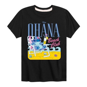 Boys' - Lilo and Stitch - Ohana Beach Club Short Sleeve Graphic T-Shirt - 1 of 4