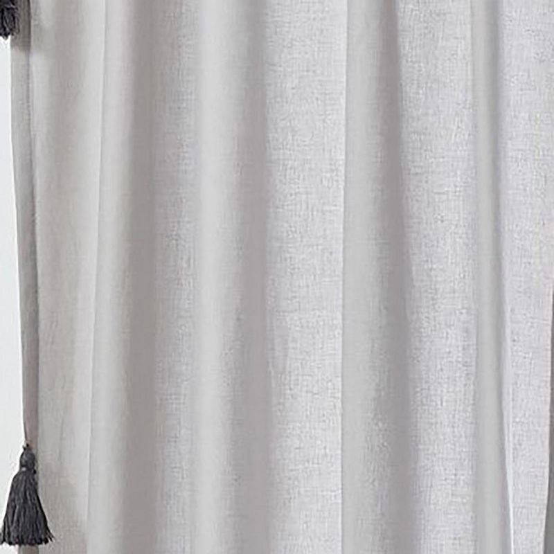 Greenland Home Fashion Monterrey 3" Rod Pocket Light Filtering Curtain Panel Pair Each Panel 42" x 84" Gray, 5 of 6