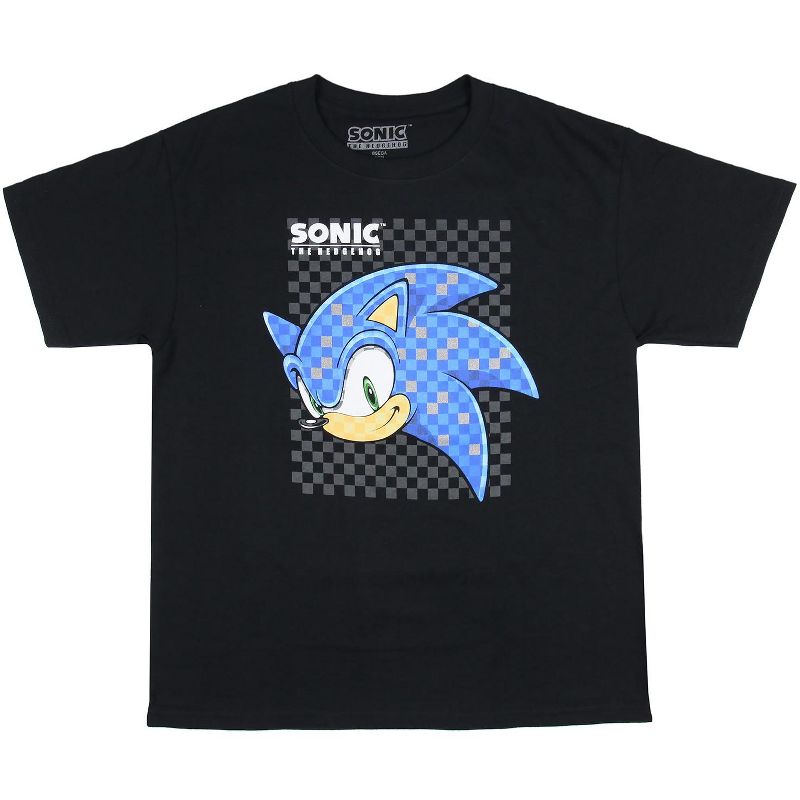 Sonic The Hedgehog Boys' Supersonic Speedster Checked Character T-Shirt, 1 of 4