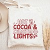 City Creek Prints Hot Cocoa And Christmas Lights Canvas Tote Bag - 15x16 - Natural - 2 of 2