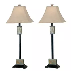 Kenroy Home Square Table Lamp  - Slate