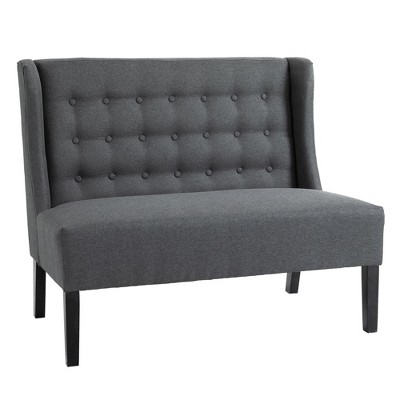 NicBex Armless Loveseat Sofa Modern Upholstered Button Tufted Sofa Couch with Wood Legs for Living Room