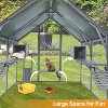 Large Outdoor Cat House, Small Animal Enclosure w/7 Platforms, 2 Resting Box and 2 Bridges, Portable Kitty House with Waterproof & UV Proof Canopy - 3 of 4