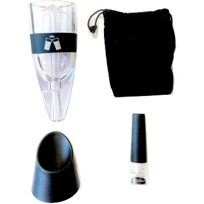 Clear Acrylic Wine Aerator Pourer with Stopper and Stand