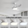 47 Inch Ceiling Fans with Lights and Remote Quiet Reversible DC Motor Modern Large Airflow Noiseless 6 Speeds Timers Indoor Outdoor for Bedroom - 3 of 4