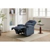 Comfy Corduroy Recliner Chair for Small Space, Adjustable  lazy  recliner Chairs  with 2 Side Pockets, Tool - Free Assembly, living rooms, bedrooms - 3 of 4