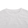 Girls Short Sleeve T-Shirt Top Solid Roll Up Cuffs Crew Neck Fashion Tees with Spliced 3D Floral 3-12Y - 3 of 4