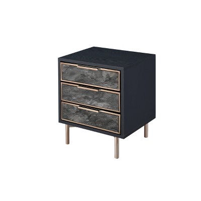 Arbyrd Accent Table Black/Champagne - Acme Furniture
