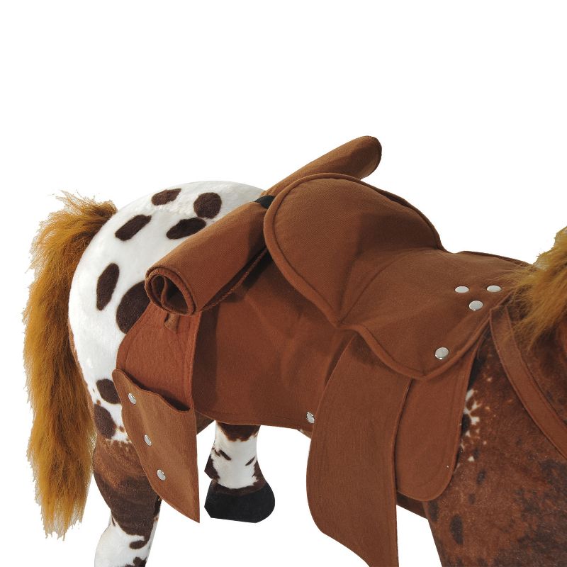 Qaba Sound-Making Ride on Horse Stuffed Animal for Kids with Padding, Stuffed Animal Horse Toy for Girls and Boys, Plush Horse Gift with Soft Feel, 6 of 10