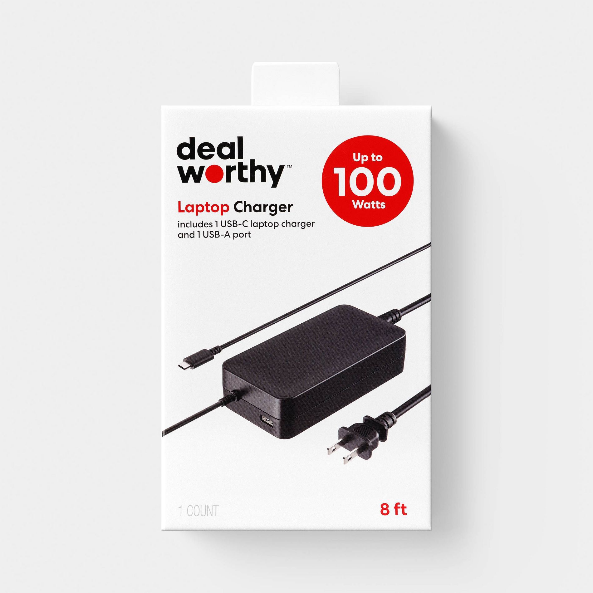USB-C 100W Super Charger with 1-USB-A Gen2 and Power Delivery - dealworthy™