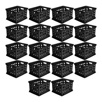 Sterilite Stackable Sturdy Storage Crate Organizer Bins with Handles for File and Document Organization for Homes, Offices, and Work Areas