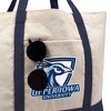 Upper Iowa University Primary Logo Canvas Tote Bag With External Pocket, Reusable Shoulder Bag for Shopping, School, Beach - 2 of 4