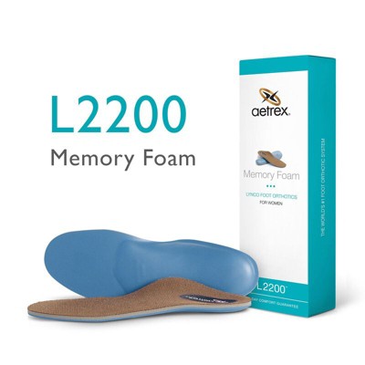 Aetrex Women's Memory Foam Orthotics - Insole for Extra Cushioning