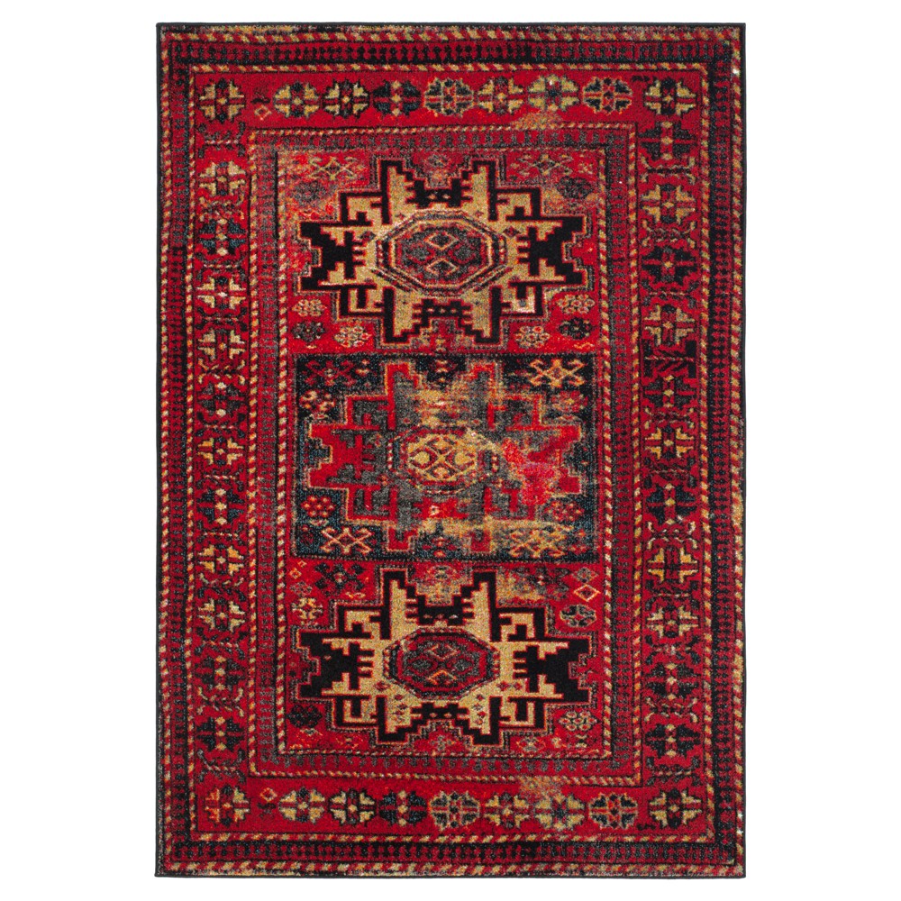 5'3inx7'6in Florence Rug Red/Multi - Safavieh