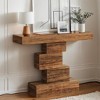 Hommoo 42.5-Inch Narrow Wood Farmhouse Console Table Rustic Brown - 3 of 4