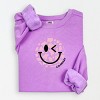 Simply Sage Market S.W.Smiley Cow Print Lightweight Garment Dyed Sweatshirt - 2 of 4