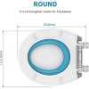 COZONY Round Toilet Seat with Built-In Toddler Seat, Slow-Close Potty Training Toilet Seat for Adults & Kids, Magnetic Child Seat Attachment - 3 of 4