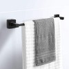 Itopfox 4 Piece Matte Black Bathroom Hardware Set Includes 16 Inch Towel Bar Towel Ring Toilet Paper Holder Robe Hook Alloy - 4 of 4