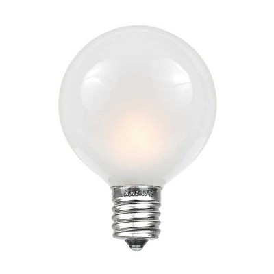 Frosted White G40 Globe Outdoor Patio String Lights, 100 Feet