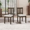 5 PCS Rustic Dining Table Set Wooden Dining Set with 4 Upholstered Dining Chairs & Square Kitchen Table, Farmhouse, Mid Century Modern-ModernLuxe - 3 of 4