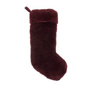 Saro Lifestyle Cozy Delight Lamb Fur Stocking - 1 of 2