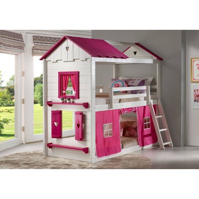 Sweet Heart Bunk with Tent Kit Pink - Donco Kids