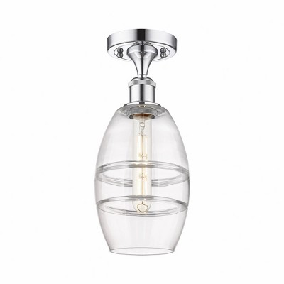 Vaz - 1 Light Semi-Flush Mount In Industrial Style-9.38 Inches Tall and 5.88 Inches Wide