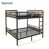 NicBex Twin Quad Bunk Bed with Safety Guardrail,Metal Twin Loft Bed with Ladder and Converts to 3 Twin Beds,Noise Reduced Bunk Beds for Bedroom - 3 of 4