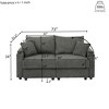 NicBex 73 Inch Loveseat,Modern Corduroy Loveseat Sofa Chair with Storage,Upholstered Deep Seat Couch for Living Room - 4 of 4