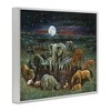 Stupell Industries Animal Pairs at Watering Hole Framed Giclee Wall Art - 2 of 4