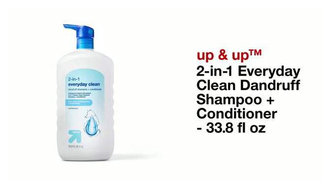 2-in-1 Everyday Clean Dandruff Shampoo + Conditioner - 33.8 fl oz - up &#38; up&#8482;, 2 of 6, play video