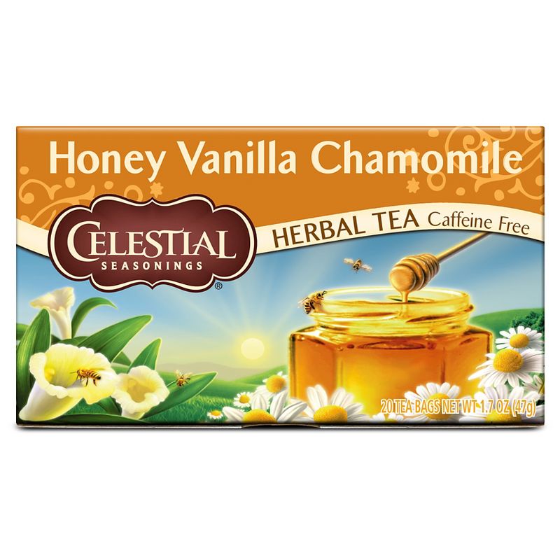 Celestial Seasonings Honey Vanilla Chamomile Caffeine-Free Herbal Tea - 20ct, 1 of 7