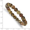 Black Bow Jewelry 8mm Neutral Color Agate Beaded Stretch Bracelet, 6.75 Inch - 4 of 4