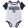 MLB New York Yankees Infant Boys' 3pk White Bodysuit - 2 of 4