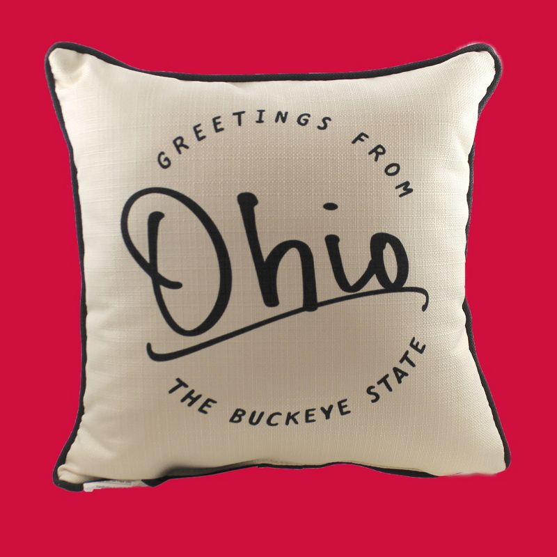 Home Decor 16.0 Inch Greetings From "State" Travel Souvenir Trip Throw Pillows, 2 of 4