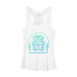 Women's Design By Humans Christmas Van By VEKTORKITA Racerback Tank Top - 1 of 3