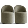 Comfy Accent Chairs Armless Upholstered Accent Chair​ Set of 2 with Castors Rolling Accent Chairs Living Room -Tanpinhause - 2 of 4