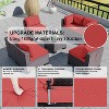 ALAULM Patio Furniture Set 7 Pieces Outdoor Sectional Rattan Sofa Set Brown Manual Wicker Patio Conversation Set with Red Cushions - 4 of 4