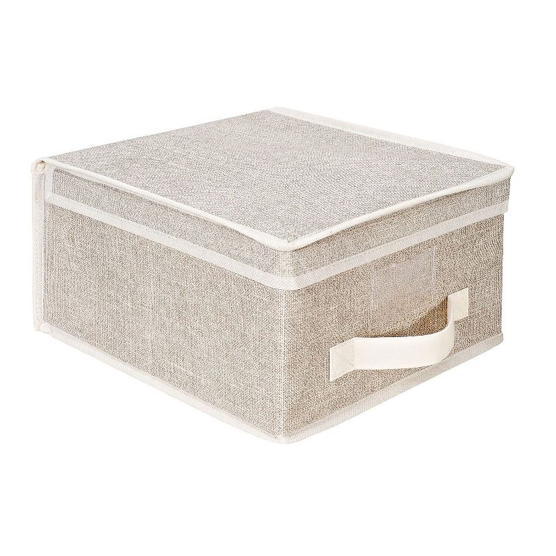 Simplify Medium Non Woven Storage Box Off-White (25420-FEJ), 1 of 2