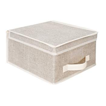 Simplify Medium Non Woven Storage Box Off-White (25420-FEJ)