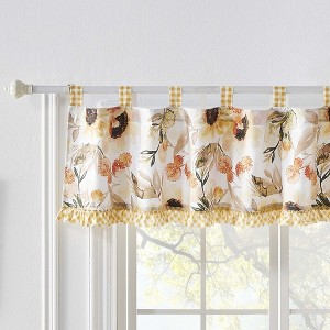 Somerset Ruffle Trimmed Window Valance 84" x 19" Gold by Greenland Home Fashion - 1 of 4
