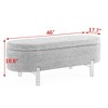 NicBex Oval Foam Storage Ottoman Bench,Upholstered Storage Ottoman with Rubberwood Legs,Modern Storage Bench for Living Room,Bedroom - 3 of 4