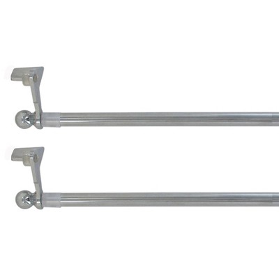 Evideco French Home Goods Adjustable Tension Rod Set, Available in 12"-20", 20"-31", 31"-47", No-Screw Installation Perfect for Café Curtains
