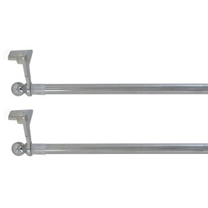 Evideco French Home Goods Adjustable Tension Rod Set, Available in 12"-20", 20"-31", 31"-47", No-Screw Installation Perfect for Café Curtains - 1 of 4