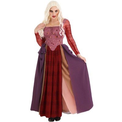 Plus Size Hocus Pocus Mary Sanderson Women's Costume | Adult | Womens | Orange/Purple/Red | 1x | Fun Costumes